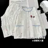 Nuevos Estilos de Primavera y Otoño para Niñas de Tallas Medianas y Grandes Pijamas Algodón Nube Sueltos Lindos Dibujos Animados Manga Larga Pantalón Largo Cárdigan Ropa de Casa