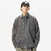 Camisa de Pana Vintage de Manga Larga para Hombre Otoño Estilo Japonés Moda Bolsillo Moderno Marca Casual Suelta Chaqueta Camisa para Hombre