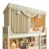 Cortinas para Dormitório Estudantil com Mosquiteiro Integrado Forte Sombreado Universal para Beliches Superiores e Inferiores Cortinas de Quarto Totalmente Fechadas Retráteis
