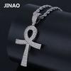 Colgante de hip-hop de doble fila de diamantes cuadrados en T, retro, de caramelo de roca, para hombre, tendencia, colgante de circonita completa