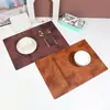 Manteles individuales de cuero de PVC estilo chino para comedor occidental, tapetes de mesa y posavasos, doble cara, modernos y sencillos, manteles individuales antideslizantes para restaurantes occidentales