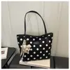 Bolso de Moda Estilo Coreano con Lunares para Mujer 2026 Nuevo Bolso Tote Casual con Bloques de Color Bolso de Hombro Individual de Gran Capacidad para Salir y Viajar al Trabajo