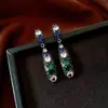 Brincos Pingente Gota d'Água com Zircônia Prata Vintage Brincos Retrô de Alta Qualidade Brincos Versáteis para o Dia a Dia para Mulheres