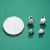 Cuentas espaciadoras de plata pura S925 con patrón tejido impreso, colgante de cuenta cilíndrica, pulsera de cuerda trenzada hecha a mano para DIY, accesorios de plata