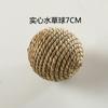 Bolas de Grama e Rattan Feitas à Mão Personalizadas para Cães de Estimação, Brinquedos de Grama Aquática para Patas de Papagaios, Brinquedos de Mastigar para Coelhos e Hamsters