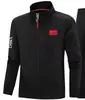Conjunto Esportivo Masculino de Primavera e Outono Tamanho Grande Solto Casual Moletom Gola Alta Cardigã Esportivo Corrida Fitness Gola Alta Outer