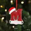 2026 Pingente de Resina de Natal para Família DIY Nome Escrito à Mão Osso de Cachorro de Natal Decoração de Árvore de Natal Personalização