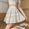 Falda Blanca Estilo Ballet para Mujer, Nueva Falda Tutú de Pastel Línea A Petite con Volantes Verano 2026
