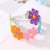 Collar de Flores Phalaenopsis para Mujer Europeo, Americano y Hawaiano de Alta Gama Verano Dopamina Cristal con Cuentas