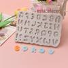 Molde de silicone popular com letras em inglês para caixa, bolo tridimensional, fondant, chocolate, assar, biscoito, molde de epóxi