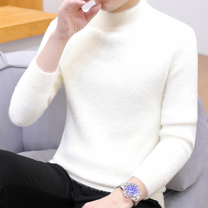 纯色仿貂半高领 (1)