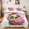 SHEIN jogo de cama de três peças decoração de feriado Dia dos Namorados impressão digital quarto decoração de casa jogo de cama de três peças
