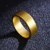 Anillos de Oro Arena de Larga Duración Anillos de Pareja Unisex de Moda Anillos de Cobre Vintage Anillos Lisos de Imitación Mate Venta al por Mayor Transfronteriza
