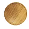 Bandeja Redonda de Bambu Criativa para Casa Restaurante Bandeja de Frutas Secas Bandeja de Doces Bandeja de Lanches Bandeja de Copos com Base Venda por Atacado de Fábrica
