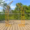 Nuevos accesorios para bodas: arco de cuerno de carnero, arco de cuerno de toro, soporte floral de hierro forjado, decoración de boda al aire libre, puerta floral arqueada