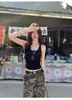 Camisole Estilo Hot Girl com Bojo e Costas Nadador, Top Versátil de Verão Slim Fit Emagrecedor Sem Mangas para Usar por Baixo ou Sozinho