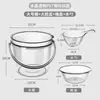 Set de tocador transparente para estudiantes de dormitorio, que incluye tina para la ropa, cubo para la ducha y lavabo; portátil para uso doméstico.