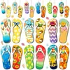 Adornos de Árbol de Verano Decoraciones de Playa Colgantes de Chanclas Pantuflas de Granja Colgantes Creativos de Madera