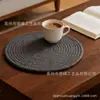 Posavasos de Hilo de Algodón Gruesos de Color Puro Antideslizantes Anti-quemaduras Aislantes de Calor Manteles Individuales Esteras para el Hogar Esteras de Mesa Estilo Coreano Estilo Japonés Simples