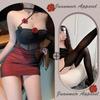 Lencería Sexy Estilo Año Nuevo Pura Pasión Camisón Chica Caliente Apasionada Liguero Rosa Transparente Coqueto Falda de Cadera Dropshipping
