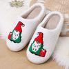 Pantuflas de algodón con estampado transfronterizo de Amazon, felpa, toalla de fregona, bordadas, forradas de vellón, estilo navideño, protección para el hogar.