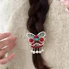Clip Lateral Pequeño de Presión Danza del León de Perlas Antiguas Par de Clips Festivos para Niños Ropa de Año Nuevo Chino Pinza de Pico de Pato Exquisita Horquilla Adorno para el Cabello