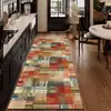 Alfombra de Cocina de Bucle Nuevo Estilo, Tira Larga, Retro, Engrosada, Antideslizante, Absorbente de Agua para el Hogar, Resistente al Aceite, Resistente a la Suciedad, Alfombra para Pies