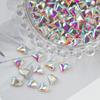 Rhinestones para Uñas K9 Rhinestones Multifacéticos Corazón de Melocotón Inclinado Rhinestones de Punta Inferior Decoración de Corazón Accesorios para Uñas Rhinestones de Cristal Aurora