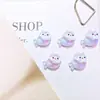 Decoraciones de arte para uñas de gatito sirena con degradado de dibujos animados, accesorios versátiles de resina con temática oceánica en 3D, aretes y pinzas para el cabello