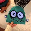 Nuevo gorro de punto de dibujos animados transfronterizo para hombres y mujeres, combinable con todo, otoño e invierno, divertido, robot de dibujos animados, lindo, divertido