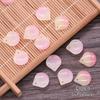 Pétalos de flor de durazno de vidrio rosa hechos a mano DIY material de horquilla de cristal antiguo horquilla paso a paso accesorios de sacudida