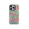 Estilo dulce y genial, estampado de leopardo arcoíris, funda de teléfono pintada colorida para mujer, iPhone 18 Pro Max, funda protectora mate color block de moda