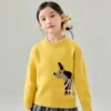 Suéter nuevo de lana estilo coreano para otoño e invierno para niños, jersey de punto jacquard grueso para niños y niñas, prenda interior básica para bebé