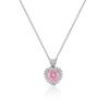 Collar Romántico de Latido de Corazón de Plata de Ley 925, Estilo de Lujo Ligero y de Gama Alta, Colgante de Zircón Flor de Hielo Estilo Ins, Joyería de Cadena para Clavícula al por Mayor