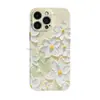 Suministro mayorista de comercio electrónico transfronterizo: funda de teléfono estilo pintura al óleo artística de margarita y manzana para iPhone 16 Pro