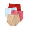 Ropa interior de algodón puro para mujer de cintura alta, color sólido clásico, transpirable, cómoda, algodón puro, entrepierna bacteriostática, calzoncillos abdominales para levantar glúteos