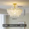 Lustre de Cristal de Luxo Leve Estilo Francês para Quarto Principal, Luminária Elegante Vintage Cor Creme para Sala de Estar, Tendência 2025 Novo Modelo de Iluminação