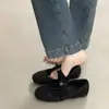 Sapatos Mary Jane Planos Estilo Retrô Francês para Mulheres, Novo Modelo Verão 2026, Bico Redondo de Tira Única, Sapatos Gentis para a Noite