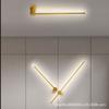 Lámpara de pared de cabecera para dormitorio, lámpara de línea de lujo minimalista de tira larga, lámpara de pared LED para pasillo, sala de estar, interior de hotel