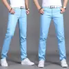 Pantalones casuales de primavera y verano 2019 para hombre, pantalones casuales rectos de cintura media de corte entallado coreano para hombre, pantalones para hombre al por mayor.