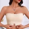 Lencería de Talla Grande para Mujer con Cierre Frontal, Push-Up, Sin Espalda, Sin Tirantes, Invisible, Sujetador Bandeau Antideslizante