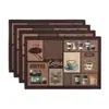 Decoración de escritorio más vendida transfronteriza Manteles estilo occidental Mats TEMU impresos resistentes al calor Decoración de sala de estar Lino Manteles de mesa Amazon