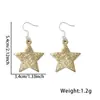 Pendientes de Año Nuevo Plateados, Decoraciones para Fiesta de Fin de Año, Accesorios para Fotos, Pendientes Colgantes de Fuegos Artificiales Estrella, Pendientes Sencillos Festivos