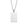 Collar geométrico simple de estilo europeo y americano superventas transfronterizo, colgante rectangular de acero inoxidable espejo con logotipo láser