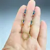Accesorios de Pendientes Redondos de Circonio de Colores de Venta Caliente Transfronterizos Clips para Orejas y Colgantes para Orejas Chapados en Cobre 18K de Alta Retención de Color Materiales para Accesorios de Joyería DIY