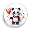 Desenho Animado Tesouro Nacional Padrão Panda Gema do Tempo Vidro de Cristal Ímã de Geladeira Chaveiro Brincos Suporte para Celular Joias