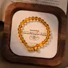 Amendoins de Caqui Bom Amendoins de Caqui Estilo Chinês Novo Pingente Citrino Pulseira Feminina de Alto Padrão Nicho Pulseira de Empilhamento