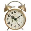 Reloj despertador retro estilo europeo para niños, dormitorio de estudiante, reloj luminoso, transfronterizo, 4.5 pulgadas, lujo ligero, reloj con campana para mesita de noche