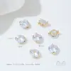 Pingente de Colar Lágrima de Sereia Cravejado de Estrelas com Zircônia Banhado a Ouro 14K Contas Espaçadoras Feitas à Mão Materiais para Acessórios de Joias DIY