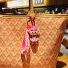 Lindo chaveiro de cerejinha fresco feminino pingente requintado para mochila de estudante chaveiro de boneca de desenho animado presente
